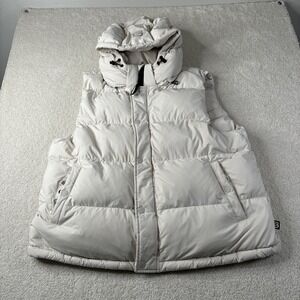 Aritzia The Super Puff Hooded Vest Women's Size 2XL Cream